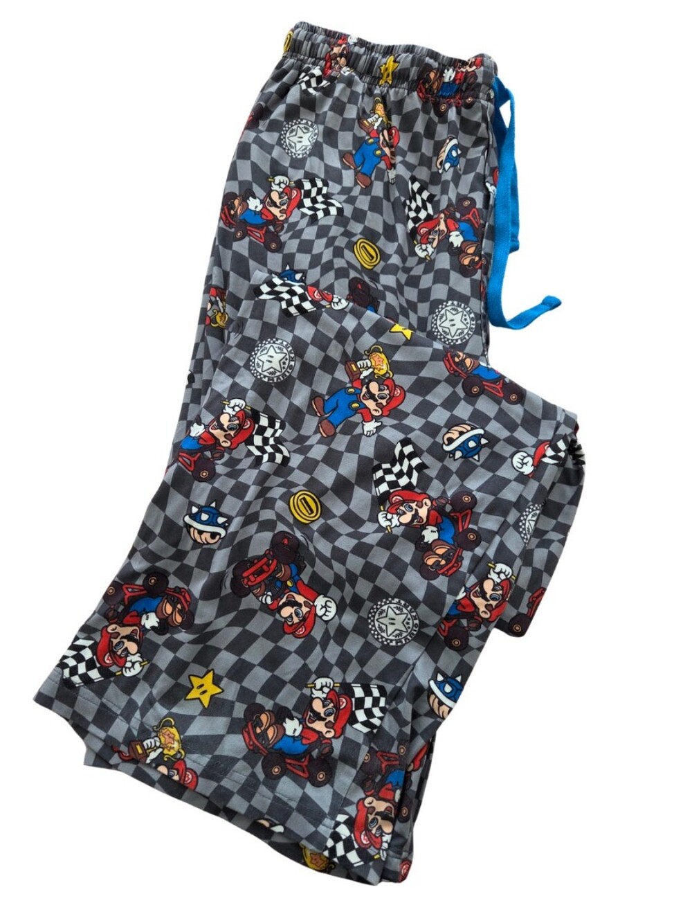 Men's Mariokart Knit Fictitious Character Printed Pajama Pants - Brown M